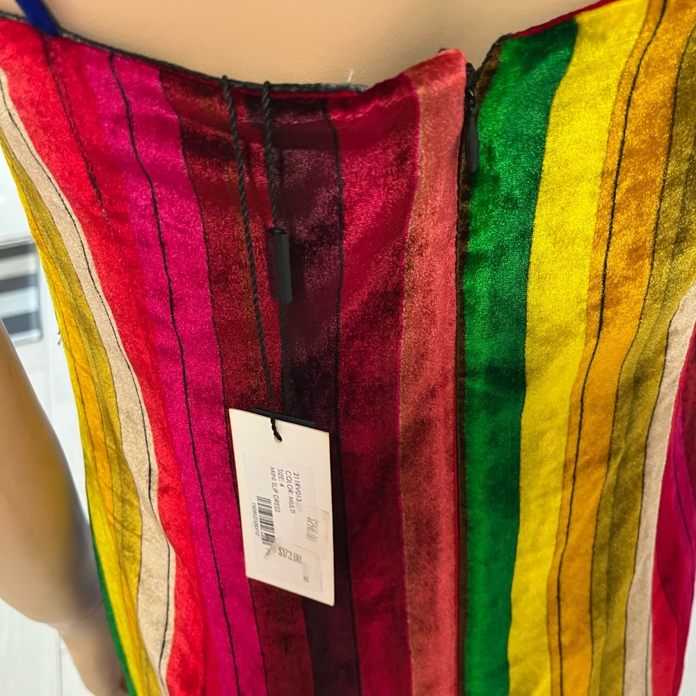 a mini dress rainbow felt lined molly brand size 4